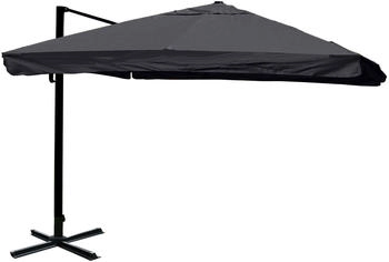 Mendler HWC-A96 3x3m (Ø4,24m) Alu/Stahl anthrazit ohne Ständer schwarz 138989