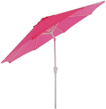 Mendler N19 Gartenschirm Ø 3m neigbar Polyester/Alu 5kg pink rosa 76709