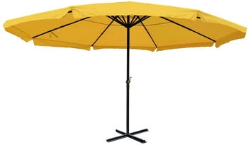 Mendler Meran Pro Gastronomie mit Volant Ø 5m Polyester/Alu 28kg gelb ohne Ständer gelb 98323