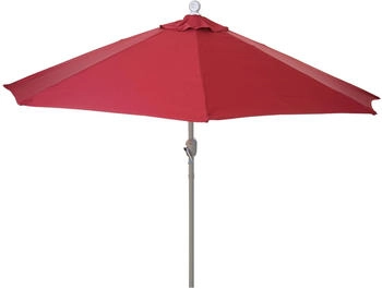 Mendler halbrund Parla Halbschirm UV 50+ Polyester/Alu 3kg 270cm bordeaux ohne Ständer rot 35138