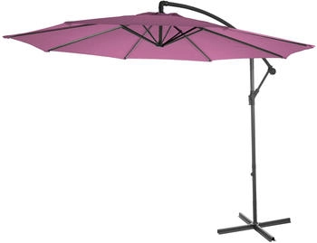 Mendler Acerra Sonnenschutz Ø 3m neigbar Polyester/Stahl 11kg lavendel-rot ohne Ständer lila 76497
