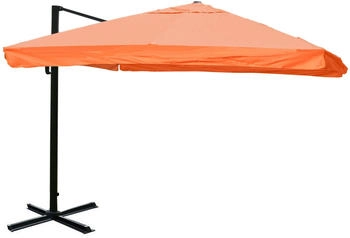 Mendler HWC-A96 3x4m (Ø5m) Polyester/Alu terracotta ohne Ständer orange 134333