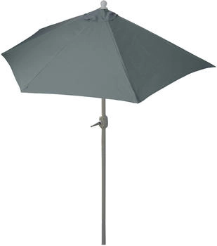 Mendler halbrund Parla Halbschirm UV 50+ Polyester/Alu 3kg 300cm anthrazit ohne Ständer schwarz 52378