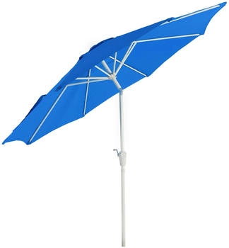 Mendler N19 Gartenschirm Ø 3m neigbar Polyester/Alu 5kg blau blau 17226