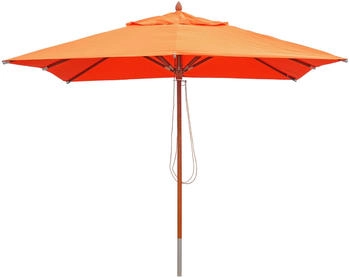 Mendler Holz-HWC-C57 eckig 3 x 3 m Seilzug stoßsicher terrakotta orange Massivholz 66525