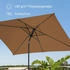 Svita 3x2m rechteckig kippbar Matt Taupe/Schwarz braun Multi-material 92442