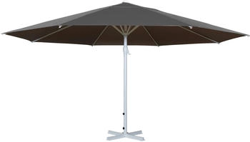 Mendler Meran II Gastronomie Ø 5m Polyester/Alu Mast weiß 28kg anthrazit ohne Ständer schwarz 70740
