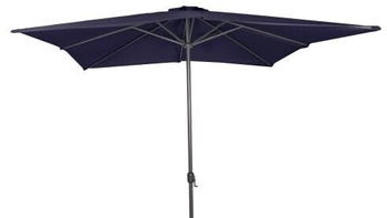 Linder Exclusiv Alu 3x3 m UV30+ quadratisch Kurbelschirm Gartenschirm Balkon blau : Blau blau MC2350