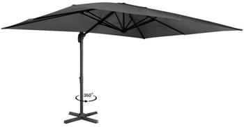IDMarket Rectangular offset parasol Calvi 300 x 400 cm Grey