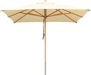 anndora Sonnenschirm 3x3m eckig natur Buche