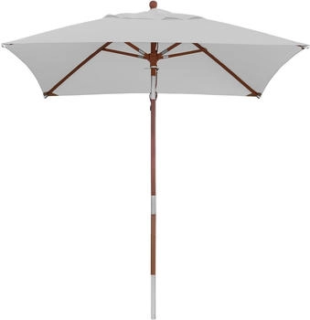 anndora Sonnenschirm 2x2m quadratisch Hellgrau