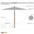 anndora Sonnenschirm 350cm Aluminiumstamm natur