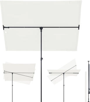 Sekey Balkonschirm 180 x 130 cm Rechteckig weiß
