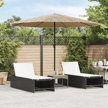 vidaXL Sonnenschirm mit Stahlmast 324x324x247 cm braun (4005109)