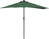 vidaXL Garten-Sonnenschirm Gr&uuml;n 294 x 150 x 224 cm Polyester und Stahl