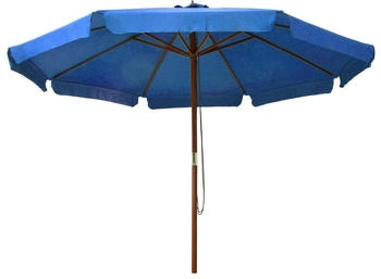 vidaXL Sonnenschirm Holzmast 330cm azurblau (47219)