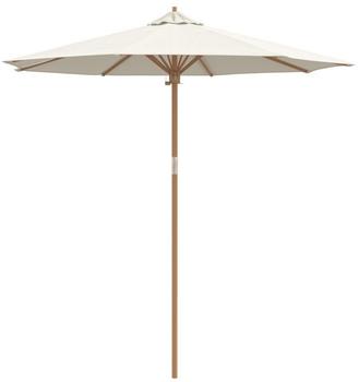 vidaXL Garten-Sonnenschirm 240x260 cm Bambus crème-weiß (4108082)
