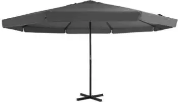 furnicato Sonnenschirm mit Aluminium-Mast 500 cm Anthrazit