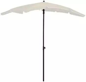 furnicato Sonnenschirm mit Mast 200x130 cm Sandfarben