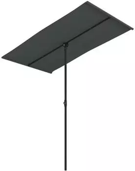 furnicato Sonnenschirm mit Aluminium-Mast 180x110 cm Anthrazit