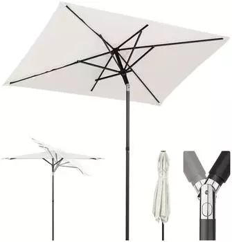 Sekey Balkonschirm 200 x 125 cm Rechteckig creme