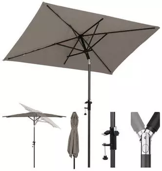 Sekey Balkonschirm 200 x 125 cm Rechteckig taupe