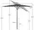 Sekey Balkonschirm 200 x 125 cm Rechteckig grau