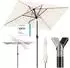 Sekey Aluminum Solar-Sonnenschirm LED-Beleuchtung 210x140cm