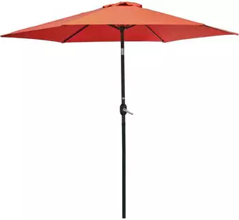 DCB Garden Round straight parasol 270 cm Terracotta