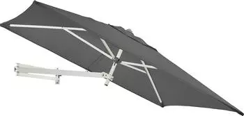 Easysol Parasol mural rechteckig 200 x 140 cm Dunkelgrau