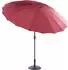 Beliani Sonnenschirm Stoff ⌀ 255 cm Rund Aluminiumgestell Rot