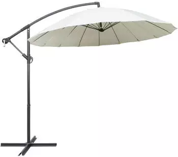 Helloshop26 Hängender Sonnenschirm 3m Aluminium Sandweiß (02_0008723)