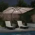 vidaXL Freischwinger Roma-Parasol mit LEDs 286x285x270 cm Aluminium Taupe (42003354)