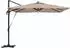 vidaXL Freischwinger Roma-Parasol mit LEDs 286x285x270 cm Aluminium Taupe (42003354)