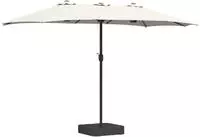 vidaXL Garten-Sonnenschirm Sand und Anthrazit 385 x 209 x 244 cm