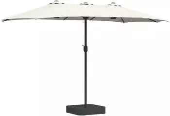 vidaXL Gartenparasol 385 x 209 x 244 cm Stoff Sand (42003283)