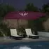 vidaXL Freischwingender Roma LED 352x251x265 cm Aluminium Bordeaux Rot (42003333)