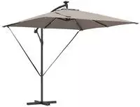vidaXL Sonnenschirm Taupe 249 x 249 x 250 cm Polyester und Aluminium