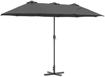 vidaXL Gartenparasol Anthrazit 380 x 196 x 235 cm (42003369)
