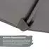 Deluke Kurbelschirm 270cm EMCO 6-eckig mit Ständer Anthrazit grau DHH92-01