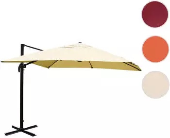 Mendler Gastronomie-Schirm HWC-A96 3x4m (Ø5m) creme beige (134329+122472)