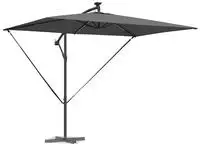 vidaXL Sonnenschirm mit LED-Lichtleisten Anthrazit 294 x 200 x 270 cm
