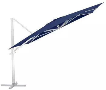Kettler Easy Flex 300x300 cm UPF50+ inkl. Abdeckhaube+ Schirmständer silber/ blau