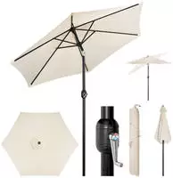 Woltu Sonnenschirm Balkonschirm &Phi;300cm Strandschirm Uv-best&auml;ndig Wasserdicht