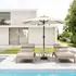Woltu Strandschirm UV-beständig 45° knickbar Beige 300cm