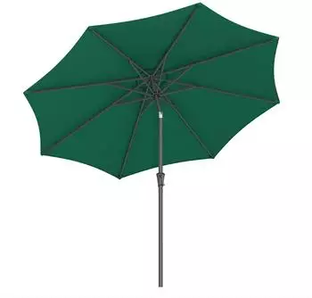 Songmics Sonnenschirm 300cm UPF 50+, beidseitig 30&deg; knickbar, Gr&uuml;n (GPU30GN)