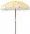 Beliani Mondello Sonnenschirm Rund ⌀150cm Gelb/Weiß mit Volant (Mondello)