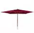 MCW Gastronomie Holz-Sonnenschirm C57b Eckig 4x4m Seilzug Bordeaux (MCW-C57b)