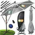Kesser Ampelschirm LED Solar Ø300cm Aluminium UV-Schutz wasserabweisend 360°