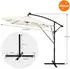 ML-Design Ampelschirm Ø330cm Aluminium LED-Solar UV50+ beige (490018133)